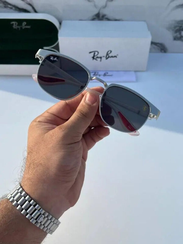 RB #3 METAL GREY BLACK UV-400 SUNGLASSES - Image 2