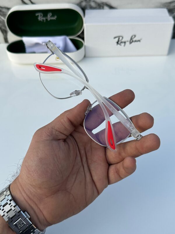 RB #3 METAL GREY BLUE CUT SUNGLASSES - Image 4
