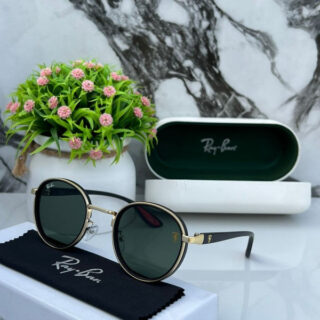RB #2 METAL GOLD GREEN UV-400 SUNGLASSES