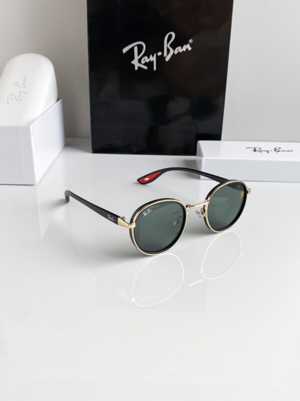 RB #2 METAL GOLD GREEN UV-400 SUNGLASSES - Image 6