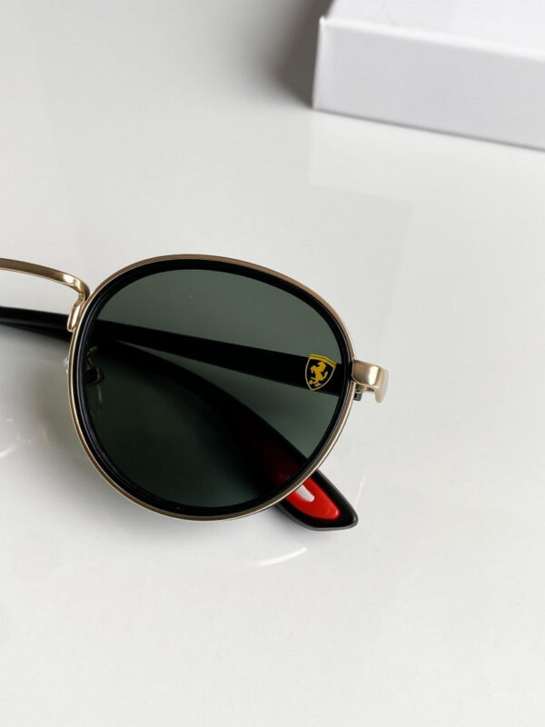 RB #2 METAL GOLD GREEN UV-400 SUNGLASSES - Image 8