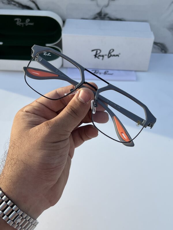RB #4 METAL GREY BLUE CUT UV-400 SUNGLASSES - Image 3