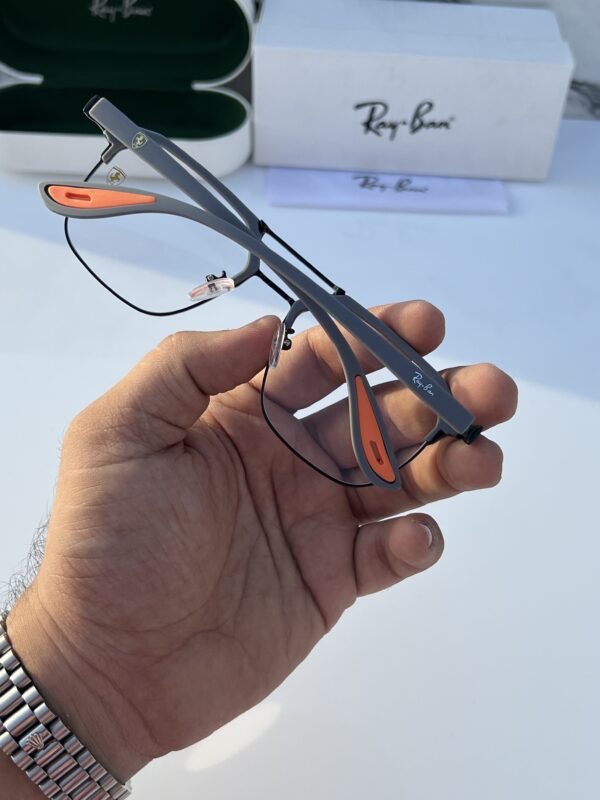 RB #4 METAL GREY BLUE CUT UV-400 SUNGLASSES - Image 8