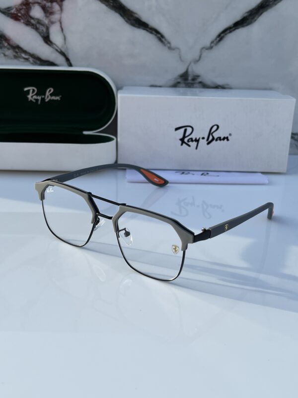 RB #4 METAL GREY BLUE CUT UV-400 SUNGLASSES - Image 9
