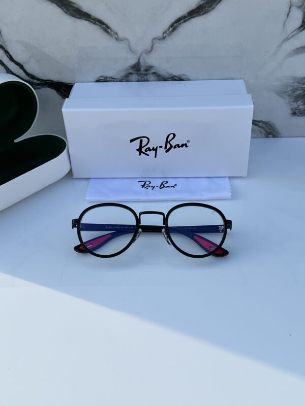 RB #2 METAL BLACK BLUE CUT SUNGLASSES - Image 4