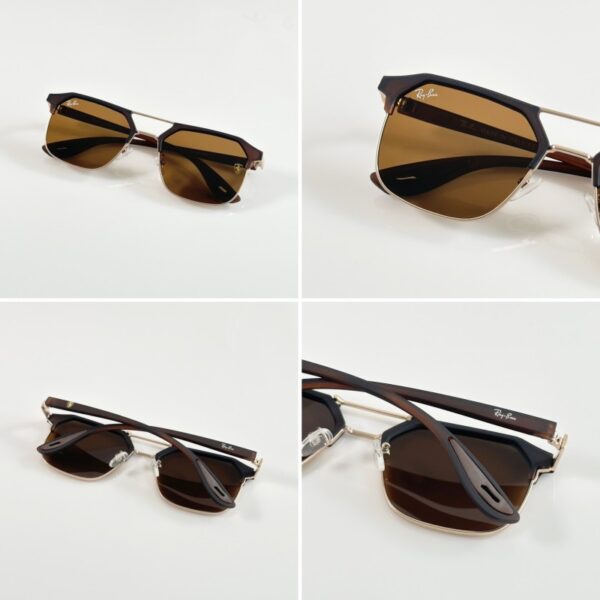 Rayban 04 Gold Mate Brown - Image 4