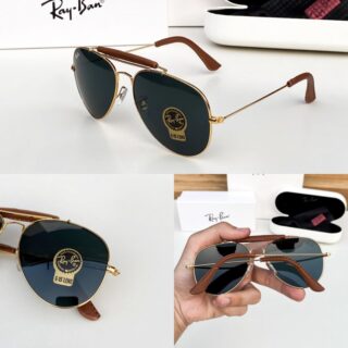 Rayban gold black bar 56