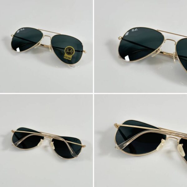 Rayban Aviator 3026 Gold Black (GLASS) - Image 4