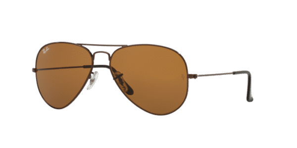 RB Aviator Classic Brown Brown UV-400 Sunglasses - Image 3