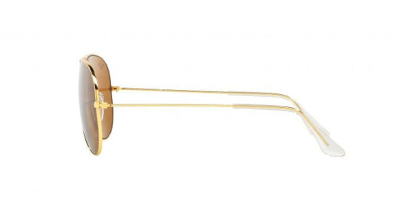 RB Aviator Classic Gold Brown UV-400 Sunglasses - Image 4