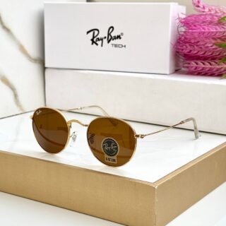 RB 3447 GOLD BROWN UV-400 SUNGLASSES