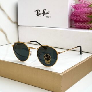 RB 3447 GOLD BLACK UV-400 SUNGLASSES