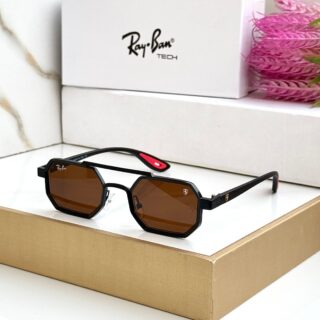 RB #5 METAL BLACK BROWN UV-400 SUNGLASSES
