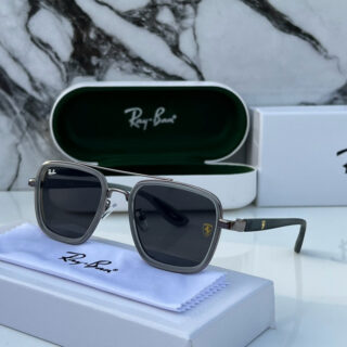 RB #6 METAL GREY BLACK UV-400 SUNGLASSES