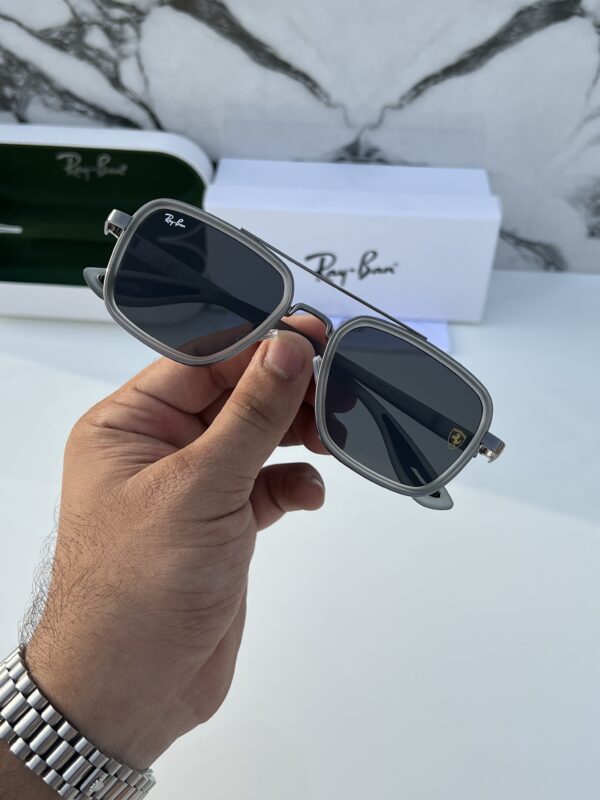 RB #6 METAL GREY BLACK UV-400 SUNGLASSES - Image 2