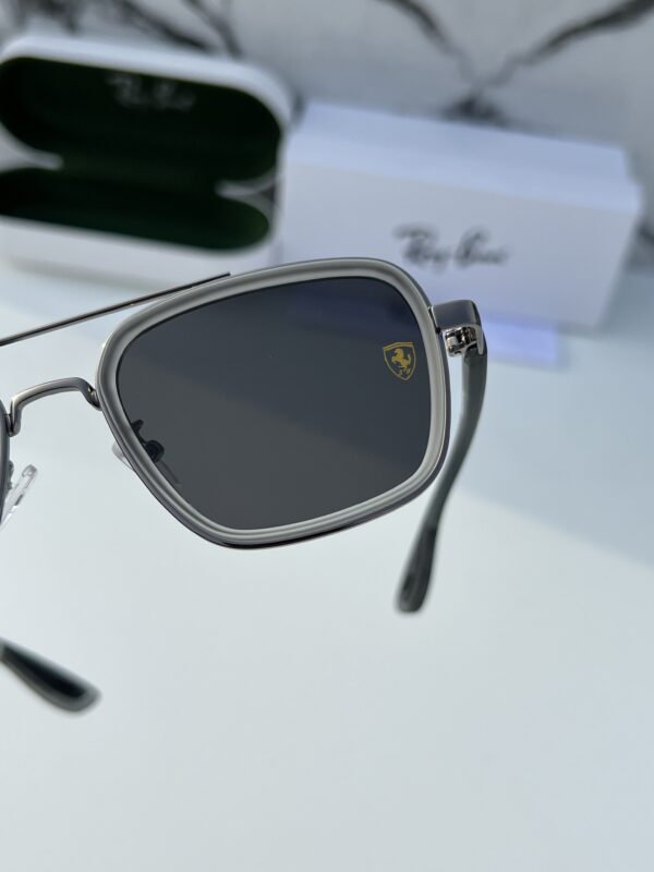RB #6 METAL GREY BLACK UV-400 SUNGLASSES - Image 5