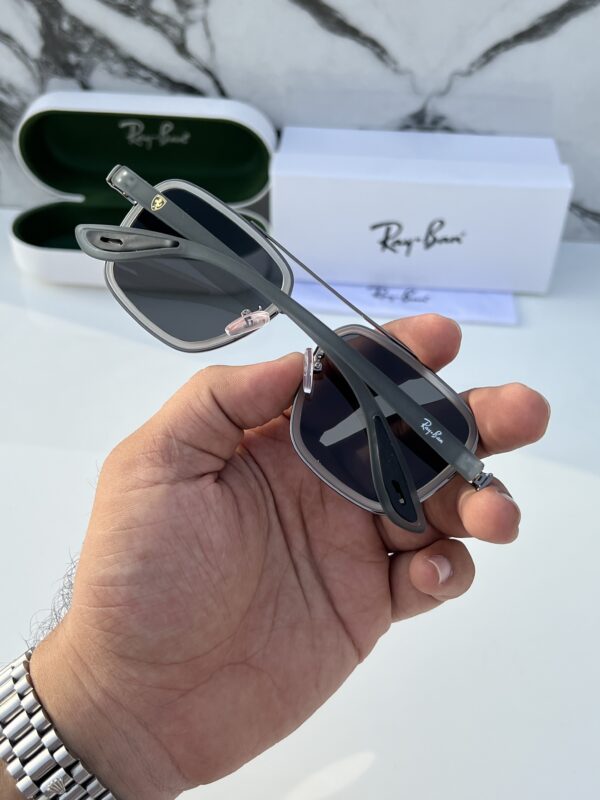 RB #6 METAL GREY BLACK UV-400 SUNGLASSES - Image 7