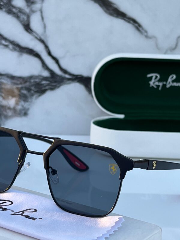 RB #4 METAL FULL BLACK POLARISED SUNGLASSES - Image 4