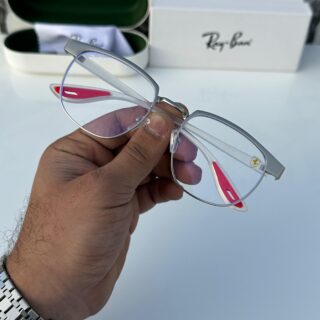 RB #3 METAL GREY BLUE CUT SUNGLASSES