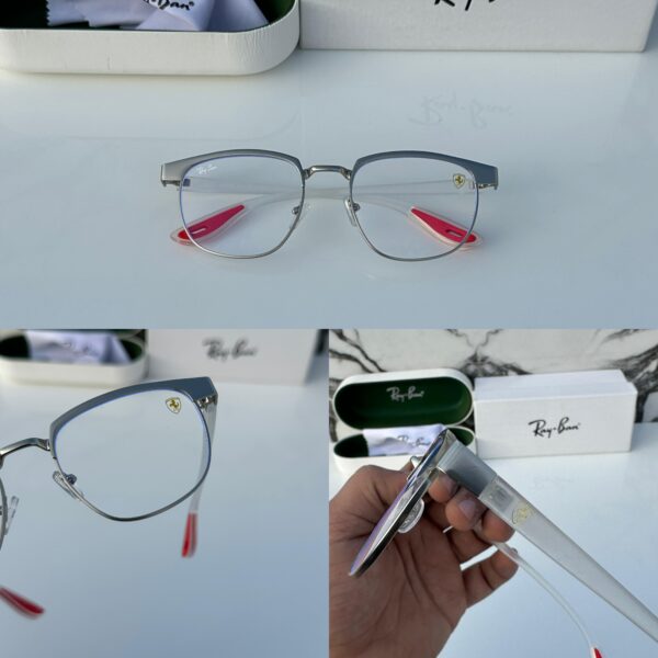 RB #3 METAL GREY BLUE CUT SUNGLASSES - Image 5