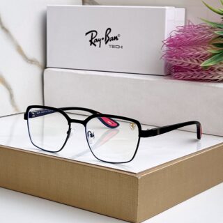 RB #7 METAL BLACK BLUE CUT SUNGLASSES