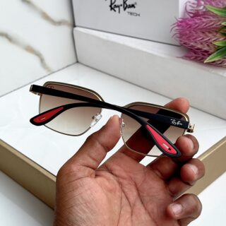 RB #7 METAL GOLD BROWN DC UV-400 SUNGLASSES