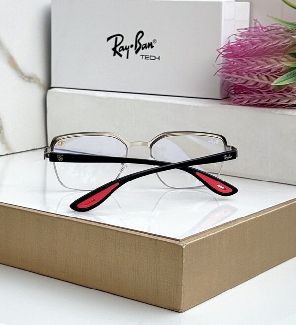RB #7 METAL SILVER BLUE CUT SUNGLASSES - Image 2