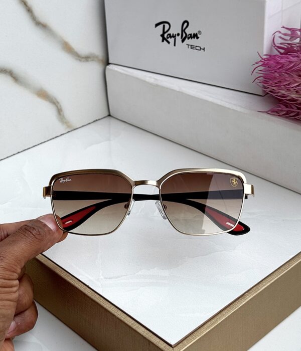 RB #7 METAL GOLD BROWN DC UV-400 SUNGLASSES - Image 2